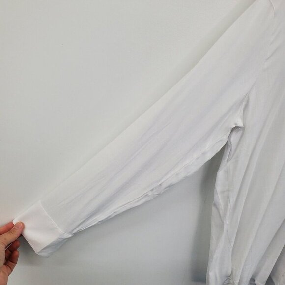 Torrid Womens Rayon Slub Drop Shoulder Button Front Shirt Size 00 M/L White NWT - Picture 9 of 16